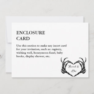 Gothic Halloween Skull Heart Hand Wedding  Invitation