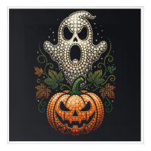 Gothic Halloween Skull Pumpkin Decorative