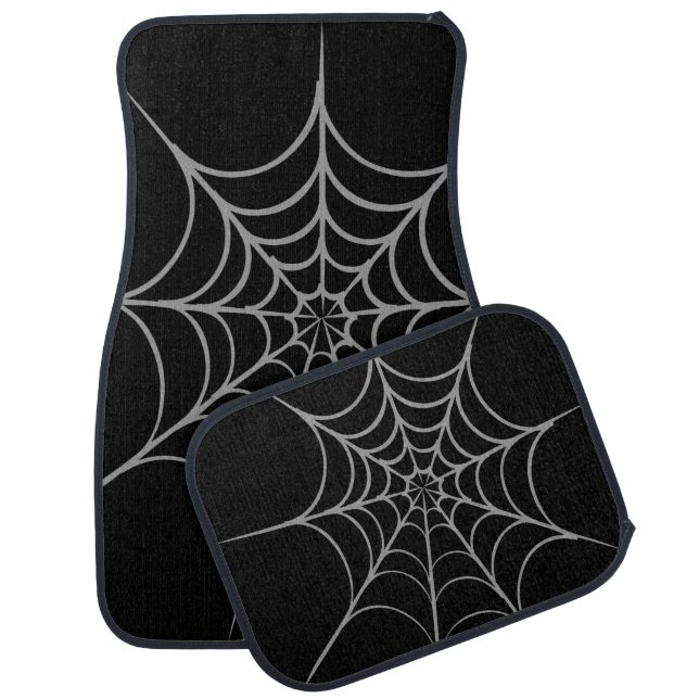 Gothic Halloween Spider Web Car Mats (Set)