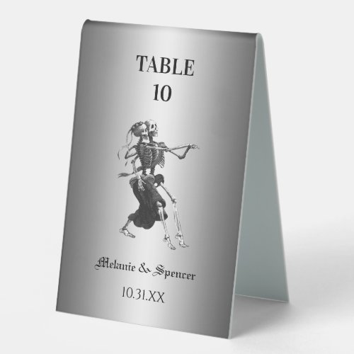 Gothic halloween Table Number Table Tent Sign