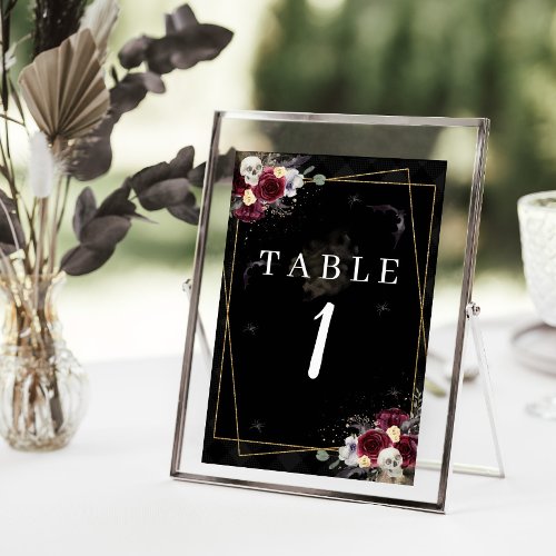 Gothic Halloween Table Numbers 