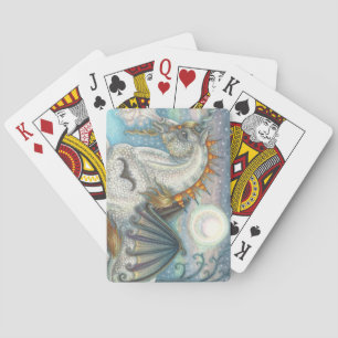 GOTHIC HALLOWEEN UNICORN WITH BAT WINGS, HORSE POKER CARDS