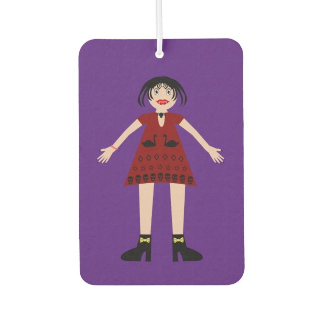 Gothic Halloween Vampire Lady Air Freshener (Front)