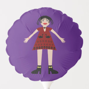 Gothic Halloween Vampire Lady Custom Balloon