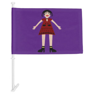Gothic Halloween Vampire Lady Custom Car Flag