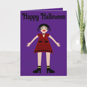 Gothic Halloween Vampire Lady Custom Card