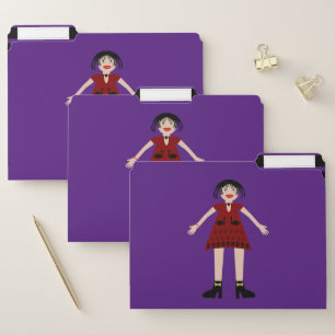 Gothic Halloween Vampire Lady File Folder