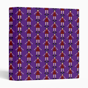 Gothic Halloween Vampire Lady Patterned 3 Ring Binder