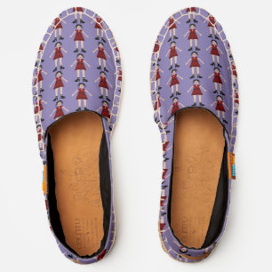 Gothic Halloween Vampire Lady Patterned Espadrilles