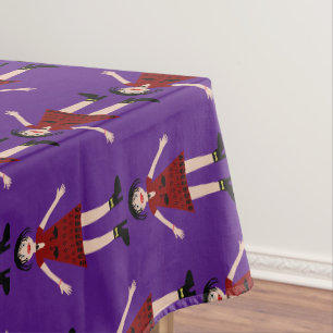 Gothic Halloween Vampire Lady Patterned Tablecloth