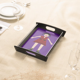 Gothic Halloween Vampire Lady Serving Tray