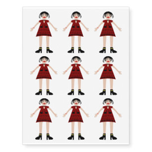 Gothic Halloween Vampire Lady Temporary Tattoos