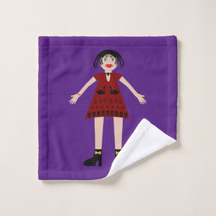 Gothic Halloween Vampire Lady Wash Cloth
