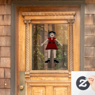 Gothic Halloween Vampire Lady Window Cling