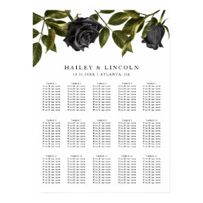 Gothic Halloween Vintage Wedding Seating Chart