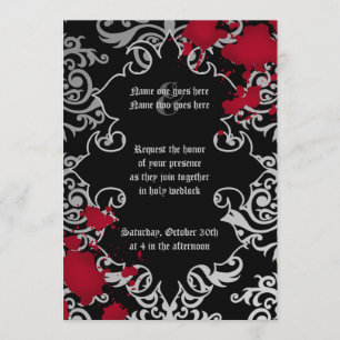 Gothic Halloween wedding elegant Invitation