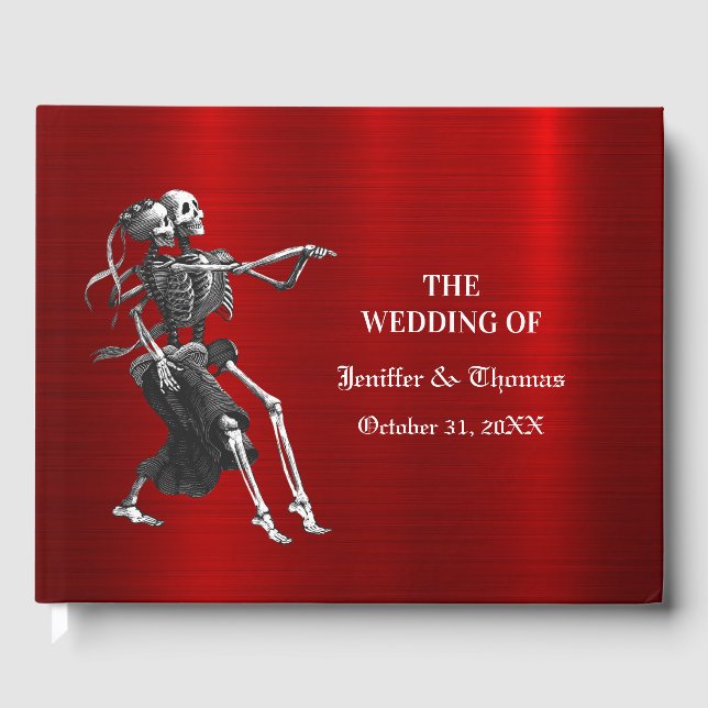 Gothic Halloween wedding guest book (Front)