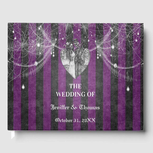 Gothic Halloween wedding guest book (Front)