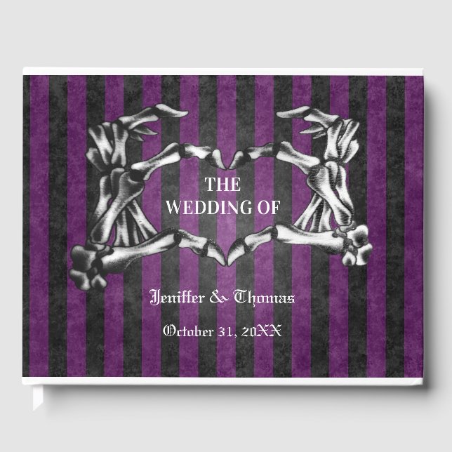 Gothic Halloween wedding guest book (Front)