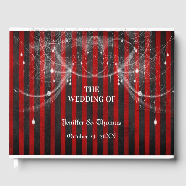 Gothic Halloween wedding guest book (Front)