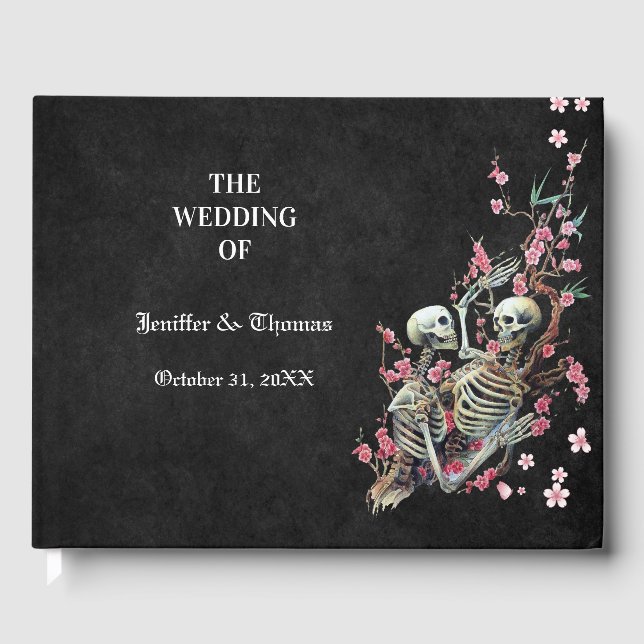 Gothic Halloween wedding guest book (Front)