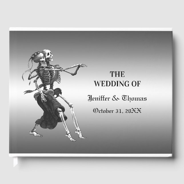 Gothic Halloween wedding guest book (Front)