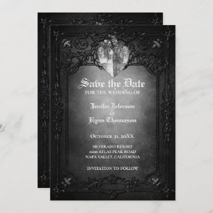 Gothic Halloween wedding invitation