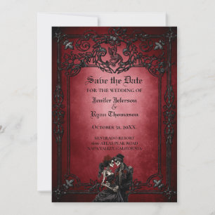Gothic Halloween wedding invitation