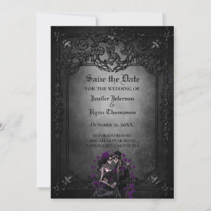 Gothic Halloween wedding invitation
