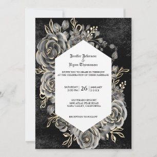 Gothic Halloween wedding invitation