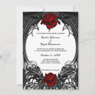 Gothic Halloween wedding invitation