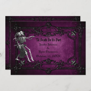 Gothic Halloween wedding invitation