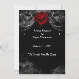 Gothic Halloween wedding invitation