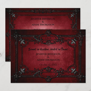Gothic Halloween wedding invitation