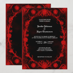 Gothic Halloween wedding invitation