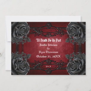 Gothic Halloween wedding invitation