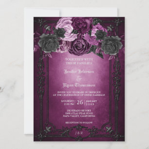 Gothic Halloween wedding invitation