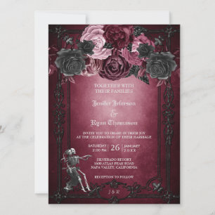 Gothic Halloween wedding invitation