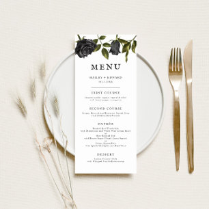 Gothic Halloween Wedding Menu White