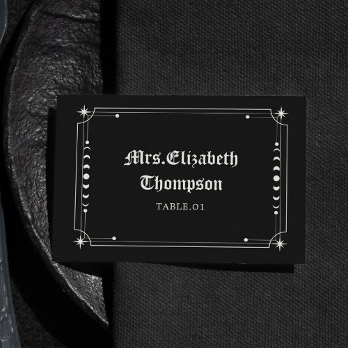 Gothic Halloween Wedding Place Name Cards DIY