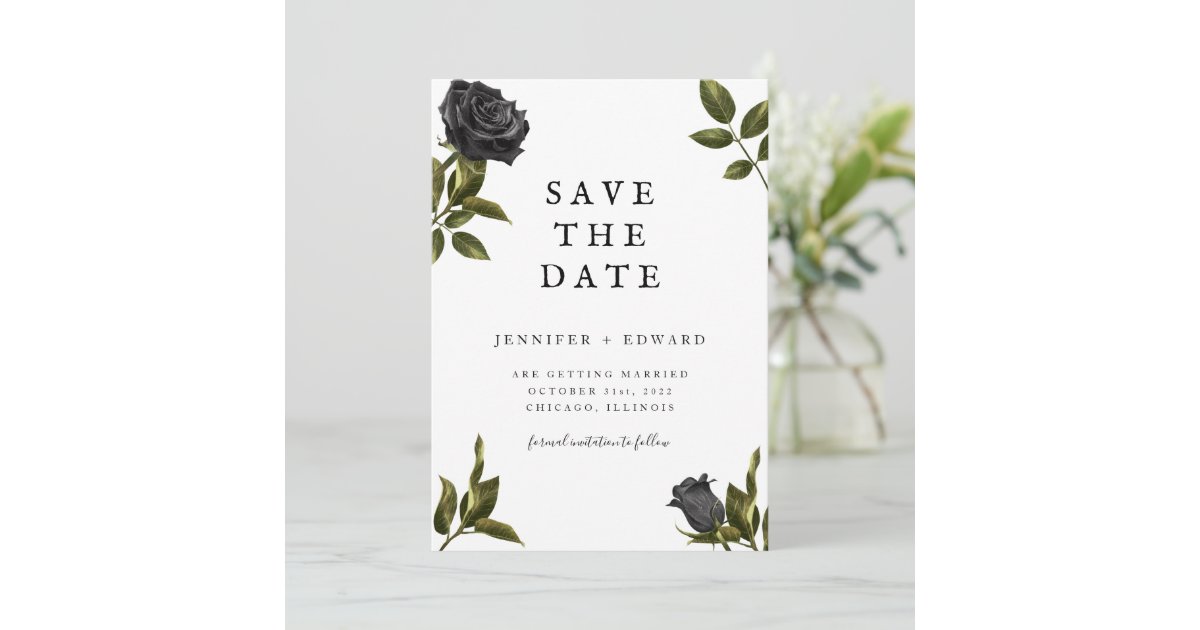 Gothic Halloween Wedding Save The Date Zazzle