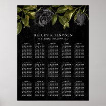 Gothic Halloween Wedding Seating Chart