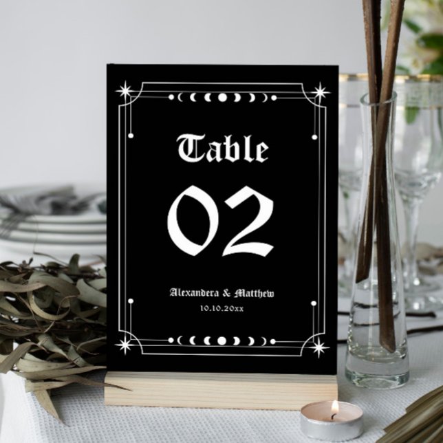 Gothic Halloween Wedding  Table Number (Creator Uploaded)