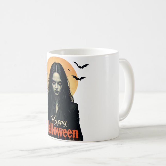 Gothic Halloween Witch Coffee Mug (Front Right)
