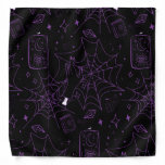Gothic Halloween Witch Hand Purple Bandana