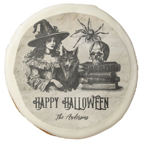 Gothic Halloween witch skull spider wolf Sugar Cookie