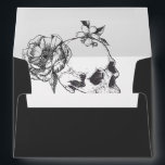 Gothic Hand drawn Flowers Skull 5x7 Invitation Envelope<br><div class="desc">Designed to coordinate with our Gothic Hand drawn Floral Collection, this invitation envelope features uniquely hand drawn flowers and skulls. Suitable for moody, dark gothic wedding theme. For more advanced customisation of this design, e.g. changing layout, font or text size please click the "CUSTOMIZE" button above. Please contact me for...</div>
