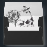 Gothic Hand drawn Flowers Skull 5x7 Invitation Envelope<br><div class="desc">Designed to coordinate with our Gothic Hand drawn Floral Collection, this invitation envelope features uniquely hand drawn flowers and skulls. Suitable for moody, dark gothic wedding theme. For more advanced customisation of this design, e.g. changing layout, font or text size please click the "CUSTOMIZE" button above. Please contact me for...</div>