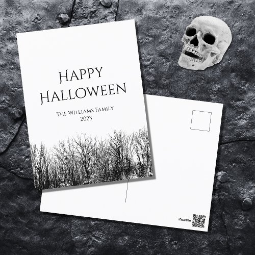 Gothic Happy Halloween Spooky Holiday  Postcard