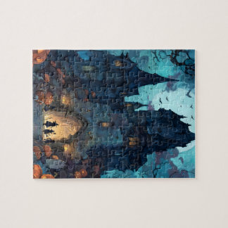 Gothic Haunted Castle Halloween Puzzle